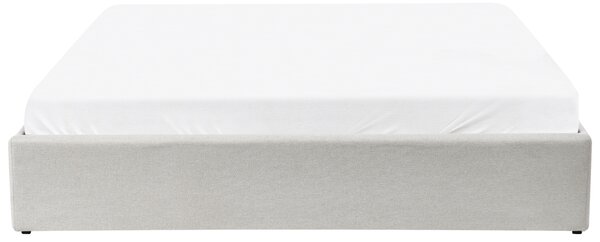 Postel s úložným prostorem bez čela Tkanina DINAN 180 x 200 cm Světle béžová