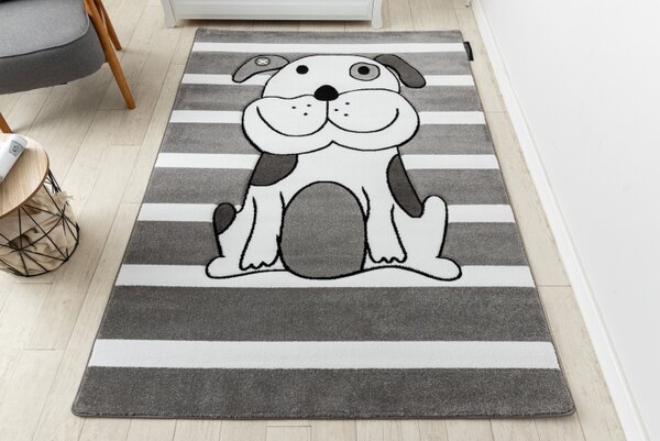Makro Abra Dětský kusový koberec PETIT Pes šedý Rozměr: 120x170 cm