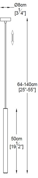 Zuma Line P0461-01A-F7F7 - LED Lustr na lanku LOYA LED/5W/230V