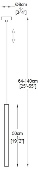 Zuma Line P0461-01A-F4F4 - LED Lustr na lanku LOYA LED/5W/230V