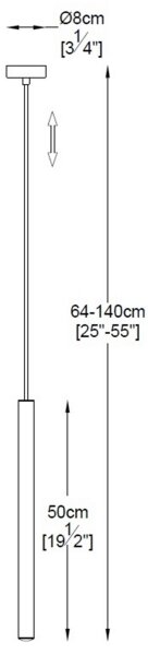 Zuma Line P0461-01A-L8L8 - LED Lustr na lanku LOYA LED/5W/230V černý chrom