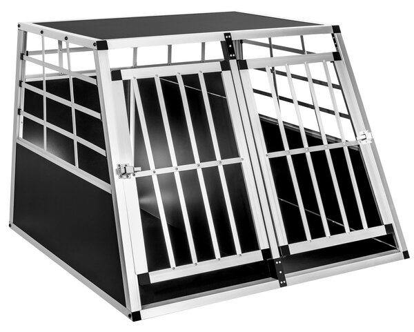 Tectake Přepravní box pro psa dvojitý s rovnou zadní stěnou - 97 x 90 x 69,5 cm