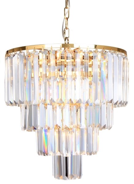 Brilagi - LED Křišťálový lustr na řetězu MOZART 5xE14/40W/230V zlatá
