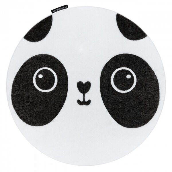 Makro Abra Dětský kulatý koberec PETIT PANDA bílý Rozměr: průměr 120 cm