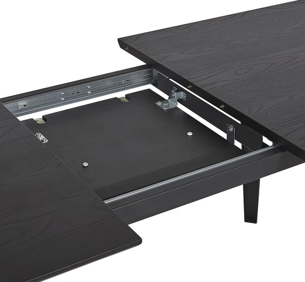 Rozkládací jídelní stůl IRVINGTON Černá 160/200 cm 90 cm
