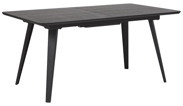 Rozkládací jídelní stůl IRVINGTON Černá 160/200 cm 90 cm