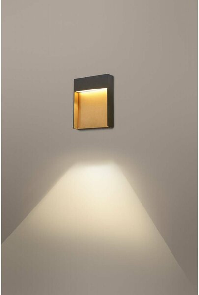 BIG WHITE SLV FLATT Outdoor, nástěnné LED svítidlo, 3000K, IP65, antracitové 1002952