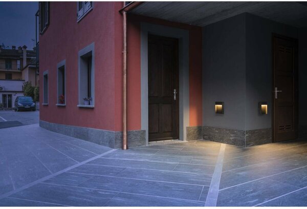 BIG WHITE SLV FLATT Outdoor, nástěnné LED svítidlo, 3000K, IP65, antracitové 1002952