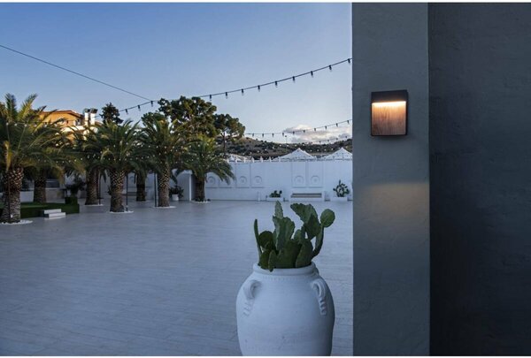BIG WHITE SLV FLATT Outdoor, nástěnné LED svítidlo, 3000K, IP65, antracitové/hnědé 1002953