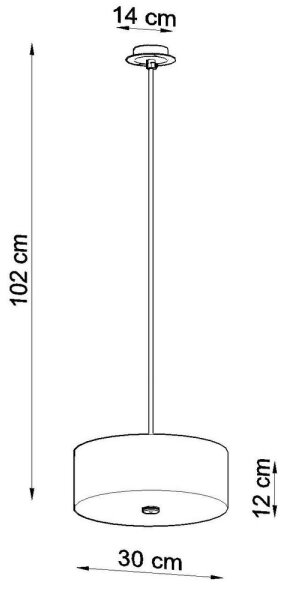 Sollux SL.0756 - Lustr na lanku SKALA 3xE27/60W/230V pr. 30 cm černá