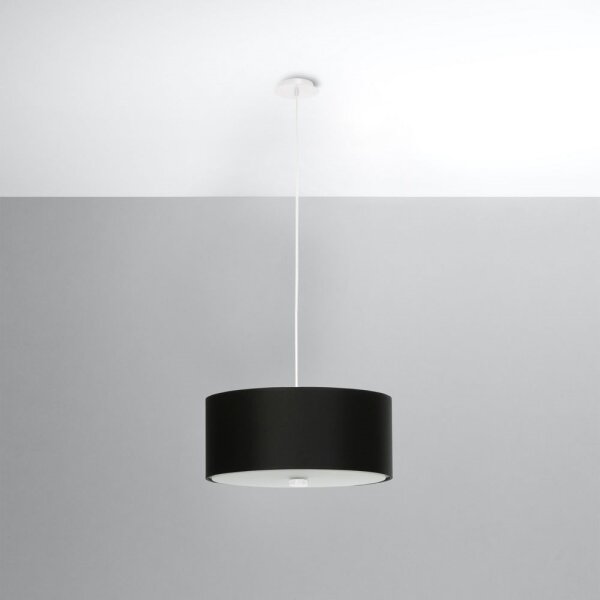 Sollux SL.0756 - Lustr na lanku SKALA 3xE27/60W/230V pr. 30 cm černá