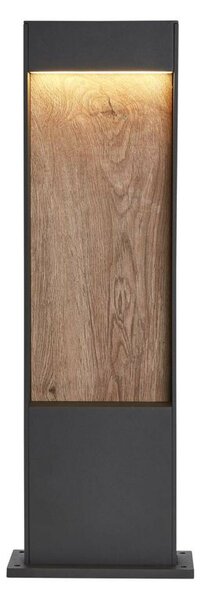 BIG WHITE SLV FLATT POLE 65 Outdoor, stojací LED svítidlo, 3000K, IP65, antracitové/hnědé 1002957