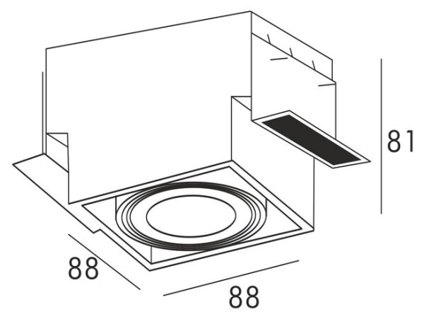 Zuma Line 94361-BK - Podhledové svítidlo ONEON 1xGU10/50W/230V černá