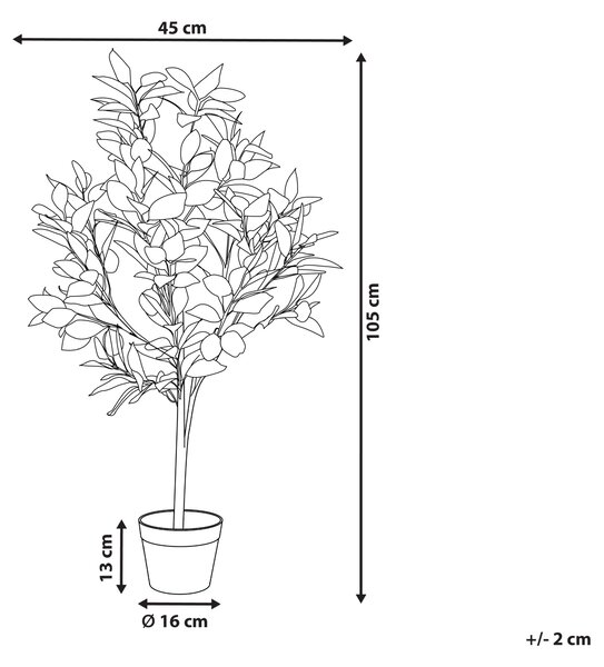 Umělá rostlina LEMON TREE 105 cm Zelená