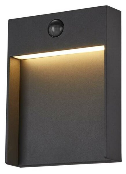 BIG WHITE SLV FLATT SENSOR Outdoor, nástěnné LED svítidlo, 3000K, IP65, antracitové 1002954