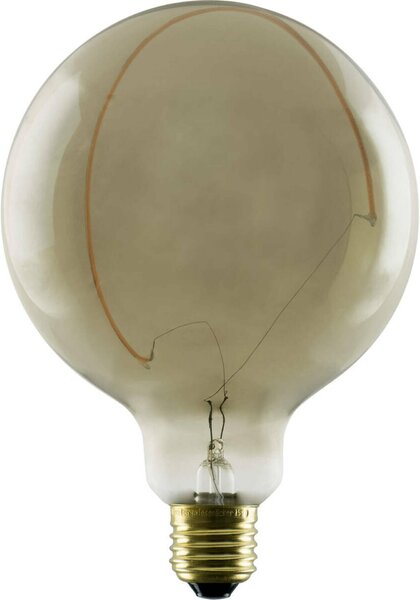 BIG WHITE SLV LED Iluze Globe 125 Crescent nakloněná LED žárovka, kouřová, E27, fázové stmívání, 6W, 1900K 1008161