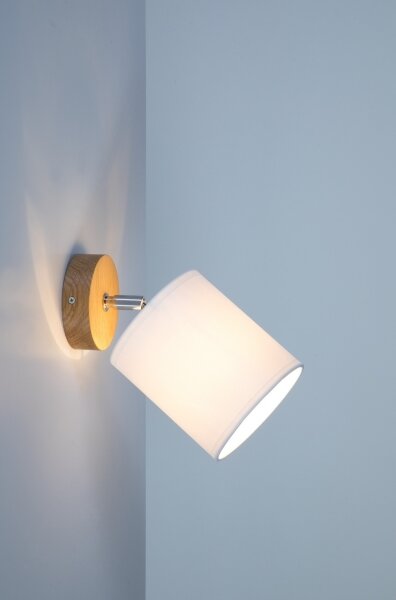Spot-Light 56744174 - Nástěnné bodové svítidlo APRILLIA 1xE27/25W/230V dub bílá