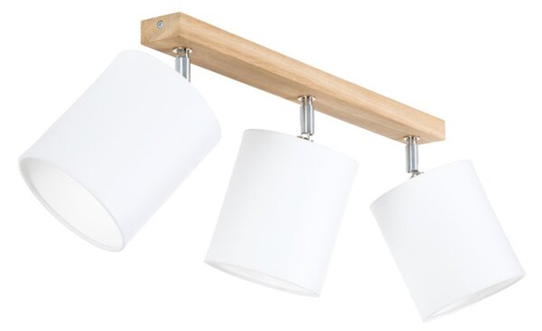 Spot-Light 56744374 - Bodové svítidlo APRILLIA 3xE27/25W/230V dub bílá