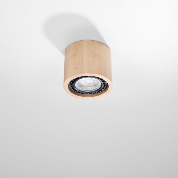 Sollux SL.0913 - Stropní svítidlo BASIC AR111 1xGU10/40W/230V buk