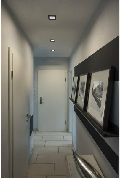 BIG WHITE SLV FRAME BASIC, vestavné svítidlo, LED, 3000K, černé matné, sada, 9,4 W, vč. ovladače 112720