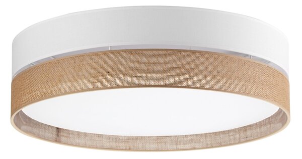 TK-LIGHTING Přisazené stropní moderní osvětlení LINOBIANCO, 4xE27, 60W, kulaté, hnědá/bílá 6578