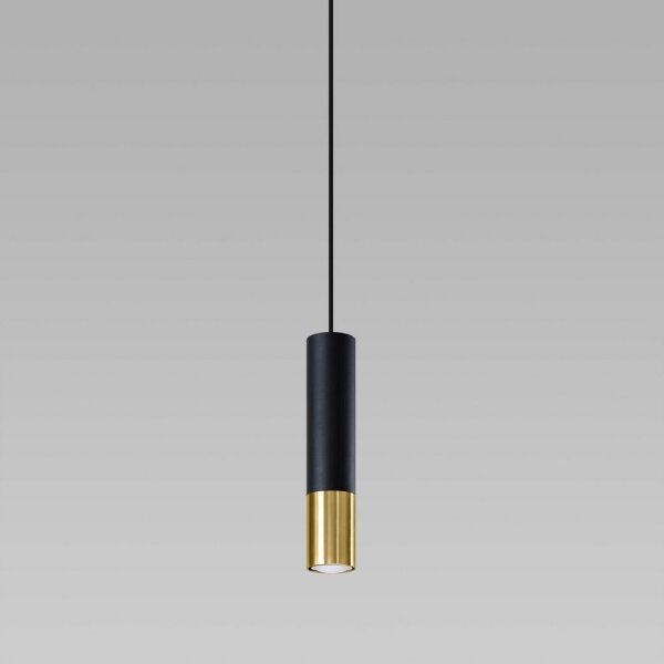 Sollux SL.0952 - Lustr na lanku LOOPEZ 1xGU10/40W/230V černá/zlatá