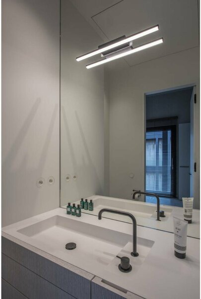 BIG WHITE SLV GLENOS 60 vnitřní LED svítidlo pro zrcadla černé CCT přepínač 3000/4000K 1003506