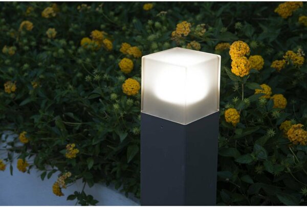 BIG WHITE SLV GRAFIT 60, venkovní stojací lampa, TC-DSE, IP44, antracit, úsporná žárovka, D/Š/V 12/12/60 cm, max. 11 W 231225