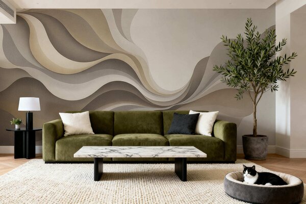 Fototapety Hladké elegantní vlny, Fototapety abstraktní, w05245v1 : uwalls.cz