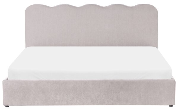 Postel s úložným prostorem Žinylka NANTERRE 180 x 200 cm Taupe