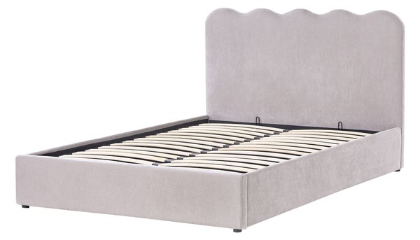 Postel s úložným prostorem Žinylka NANTERRE 140 x 200 cm Taupe
