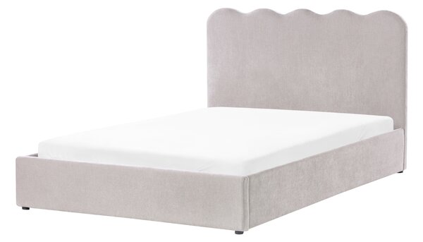 Postel s úložným prostorem Žinylka NANTERRE 140 x 200 cm Taupe
