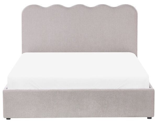 Postel s úložným prostorem Žinylka NANTERRE 140 x 200 cm Taupe