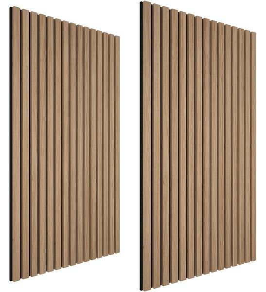 Tectake Nástěnné panely Sonic Wall II v dřevěném vzhledu - dub,Sada 2 kusů
