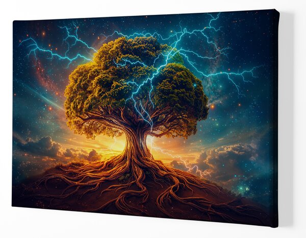 Obraz na plátně - Strom života Bleskový kontakt FeelHappy.cz Velikost obrazu (šířka x výška): 40 x 30 cm