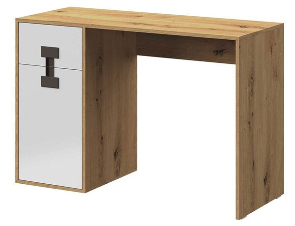 PC stolek Marcel TE1 (dub artisan + bílý lesk)