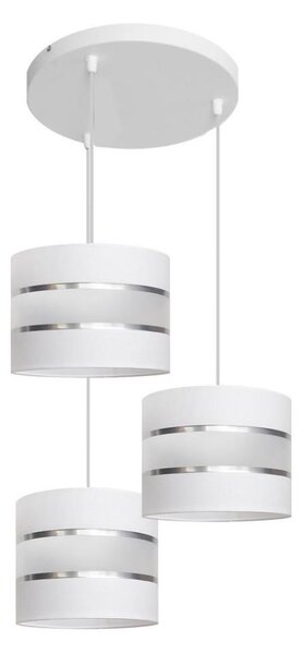 Lustr na lanku HELEN 3xE27/15W/230V bílá