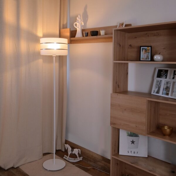 LED Stojací lampa HELEN 1xE27/15W/230V bílá