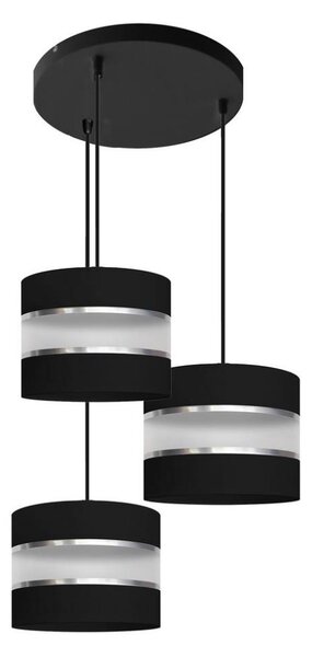 Lustr na lanku HELEN 3xE27/15W/230V černá