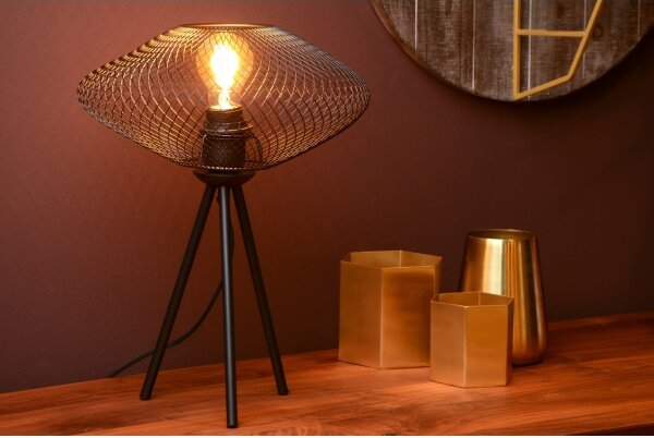 Lucide 21523/01/30 - Stolní lampa MESH 1xE27/40W/230V černá
