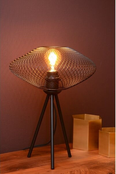 Lucide 21523/01/30 - Stolní lampa MESH 1xE27/40W/230V černá