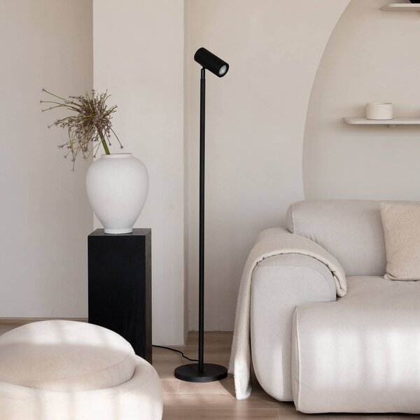 Good & Mojo GOOD MOJO stojací lampa Java, černá, 141 cm, bambus, GU10, Černá, Obývací pokoj / jídelna, Bambus, Design