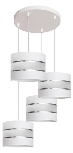 Lustr na lanku HELEN 4xE27/15W/230V bílá