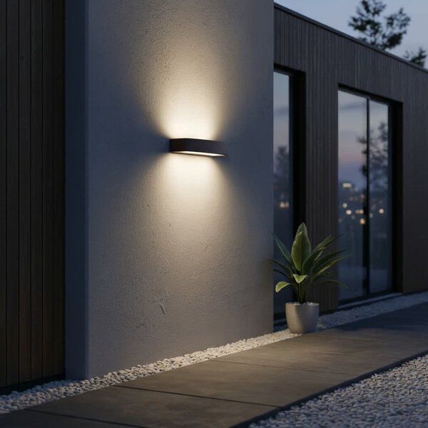 Ideal Lux 163550 venkovní nástěnné svítidlo Andromeda Coffee 2x60W|E27|IP54 - hnědé