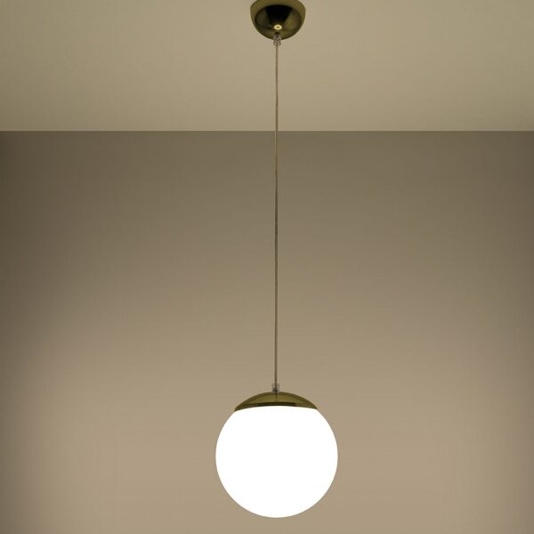 Sollux SL.0715 - Lustr na lanku TOYA 1xE27/60W/230V pr. 20 cm bílá/zlatá