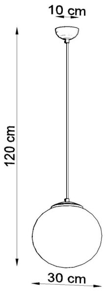 Sollux SL.0716 - Lustr na lanku TOYA 1xE27/60W/230V pr. 30 cm bílá/zlatá