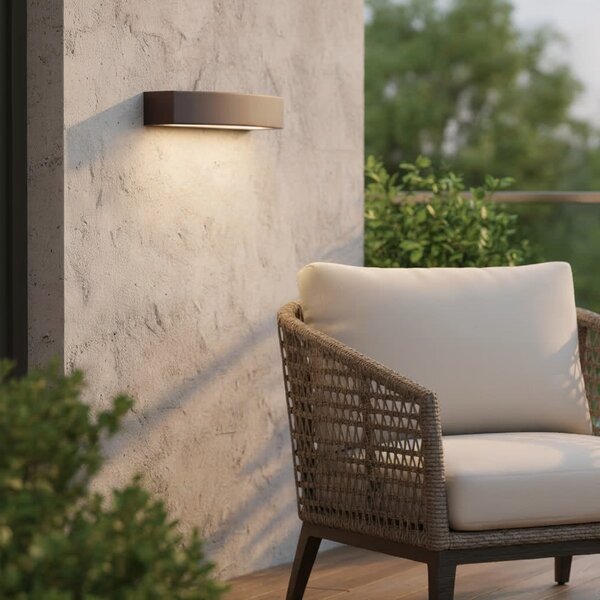 Ideal Lux 163550 venkovní nástěnné svítidlo Andromeda Coffee 2x60W|E27|IP54 - hnědé