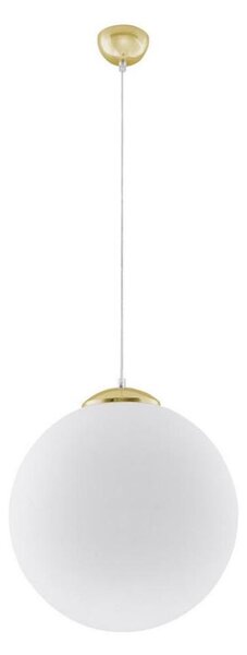 Sollux SL.0717 - Lustr na lanku TOYA 1xE27/60W/230V pr. 40 cm bílá/zlatá
