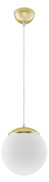 Sollux SL.0715 - Lustr na lanku TOYA 1xE27/60W/230V pr. 20 cm bílá/zlatá