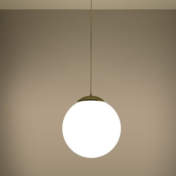 Sollux SL.0716 - Lustr na lanku TOYA 1xE27/60W/230V pr. 30 cm bílá/zlatá